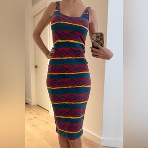 ASOS Multicolor Striped Midi Dress